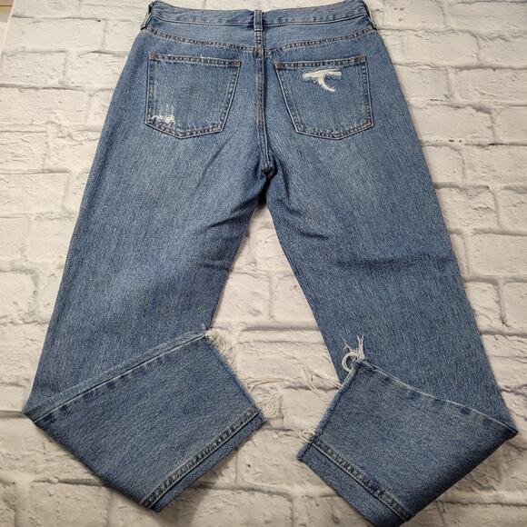 We the Free Jeans size 26 Regular High Rise Destroyed Exposed Copper Button Fly - Picture 7 of 16